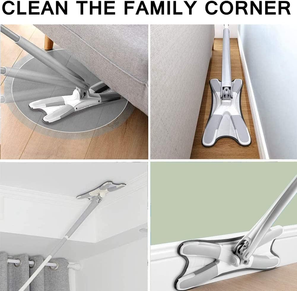 4874 X Shape Mop or Floor Cleaning Hands-Free Squeeze Microfiber Flat Mop System 360° Flexible Head, Wet and Dry mop for Home Kitchen with 1 Super-absorbent Microfiber Pads. DeoDap 4874 X Shape Mop or Floor Cleaning Hands-Free Squeeze Microfiber Flat Mop System 360° Flexible Head, Wet and Dry mop for Home Kitchen with 1 Super-absorbent Microfiber Pads. DeoDap